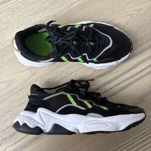 adidas Originals Ozweego Black and Green Sneakers